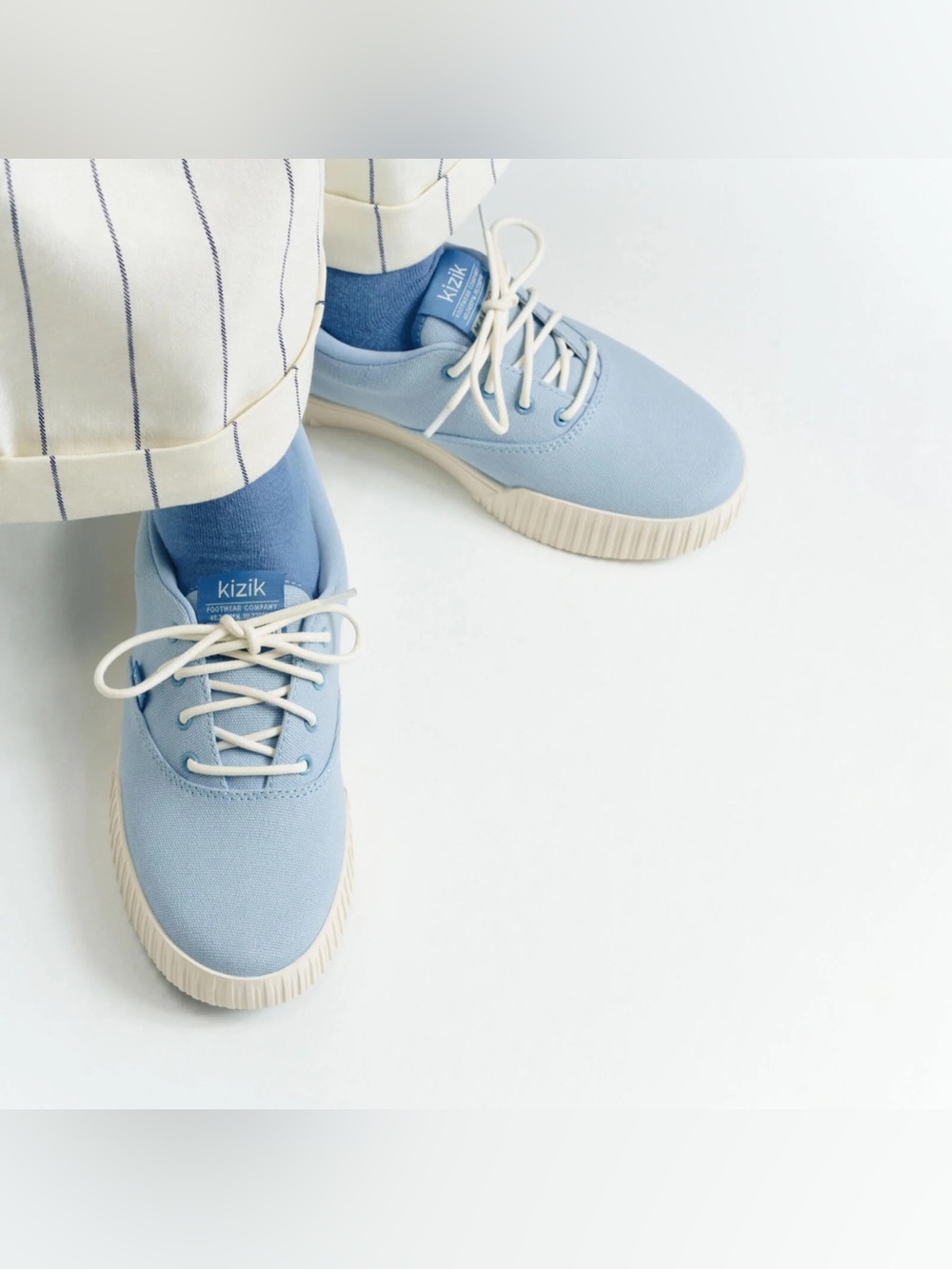 Kizik Madison Light Blue Women's Sneakers - Comfortable Everyday Trainer Size 9